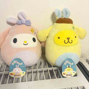 Squishmallow Duo Easter My Melody + Easter Pom Pom Purin 8" Plush Toy